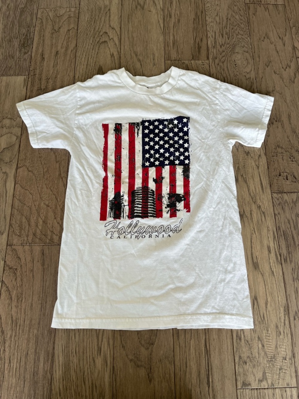 Hollywood California USA America graphic tee size S